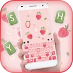 strawberry pink android application logo